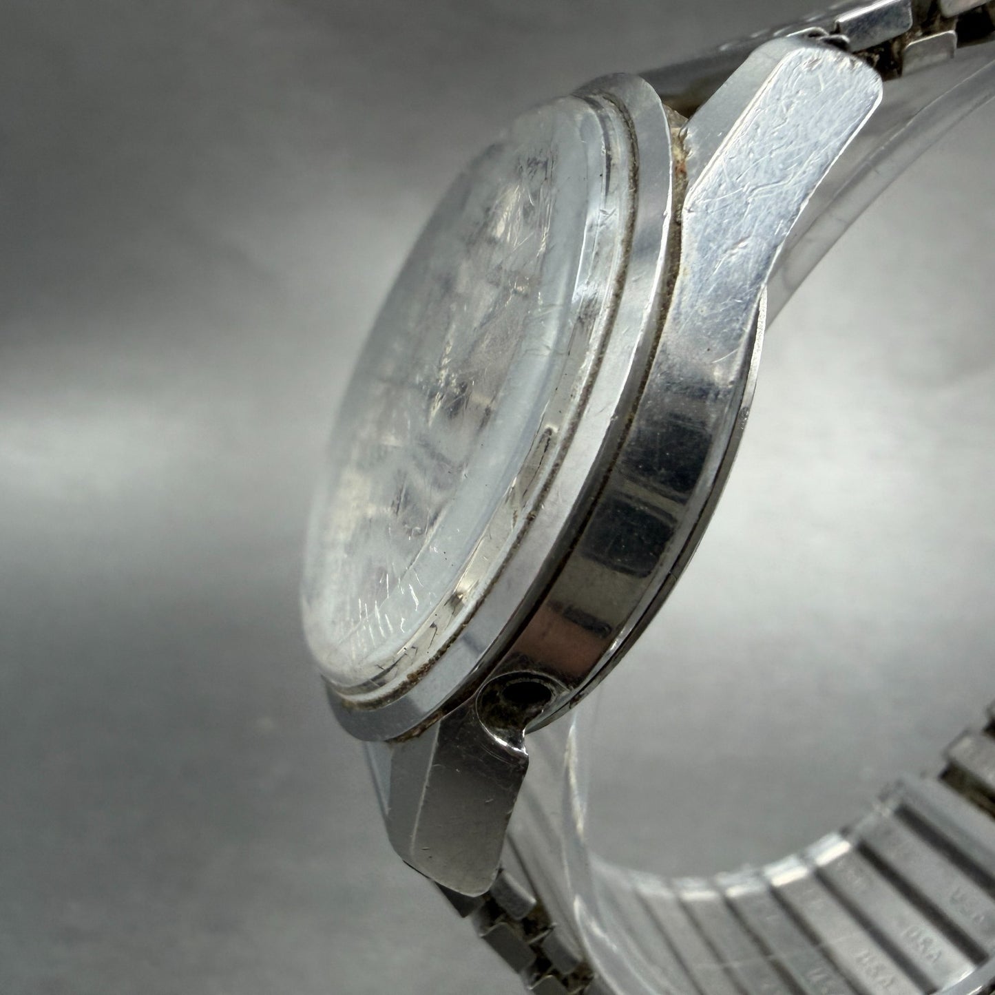 Seiko SeikoMatic Watch Men 36mm Silver Dial Silver Tone Daydate 6206-8040 PARTS3