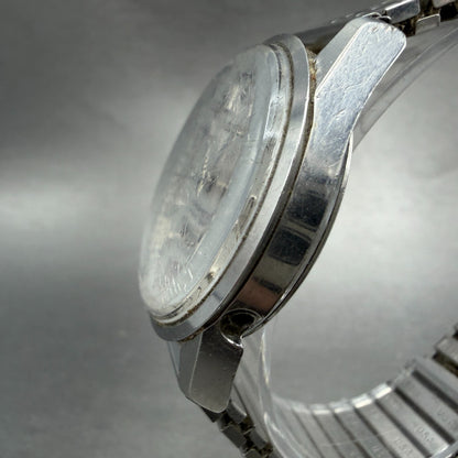 Seiko SeikoMatic Watch Men 36mm Silver Dial Silver Tone Daydate 6206-8040 PARTS3