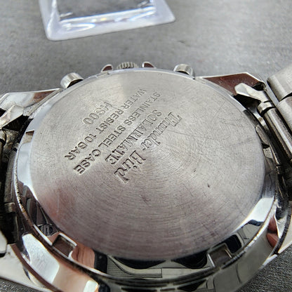 Citizen Thunderbird Chronograph Watch Men 40mm White Dial Steel Date Solar Runs