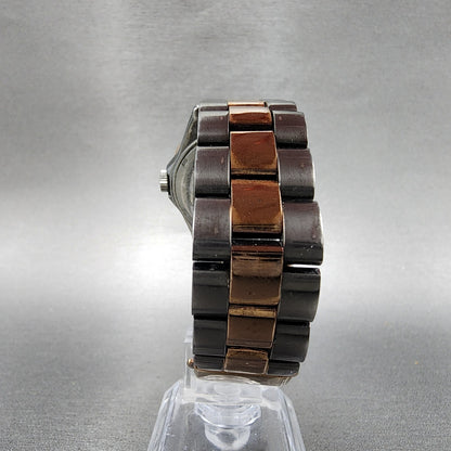 Marc Jacobs Watch Women 36mm Gray Dial Two Tone Round MBM3114 New Battery
