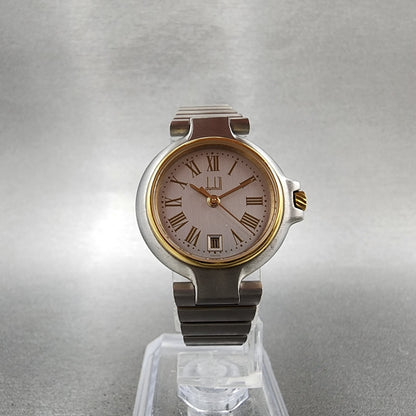 Dunhill Millennium Watch Women 26mm Silver Dial Two Tone Date 139174 READ NewBat5
