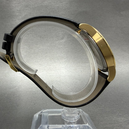 Movado Museum Watch Men 40mm Black Dial Gold Tone Round 07.1.36.1262 New Battery8