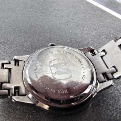 Tourneau Watch Women 28mm MOP Dial Silver Tone Date Round New Battery Honda9