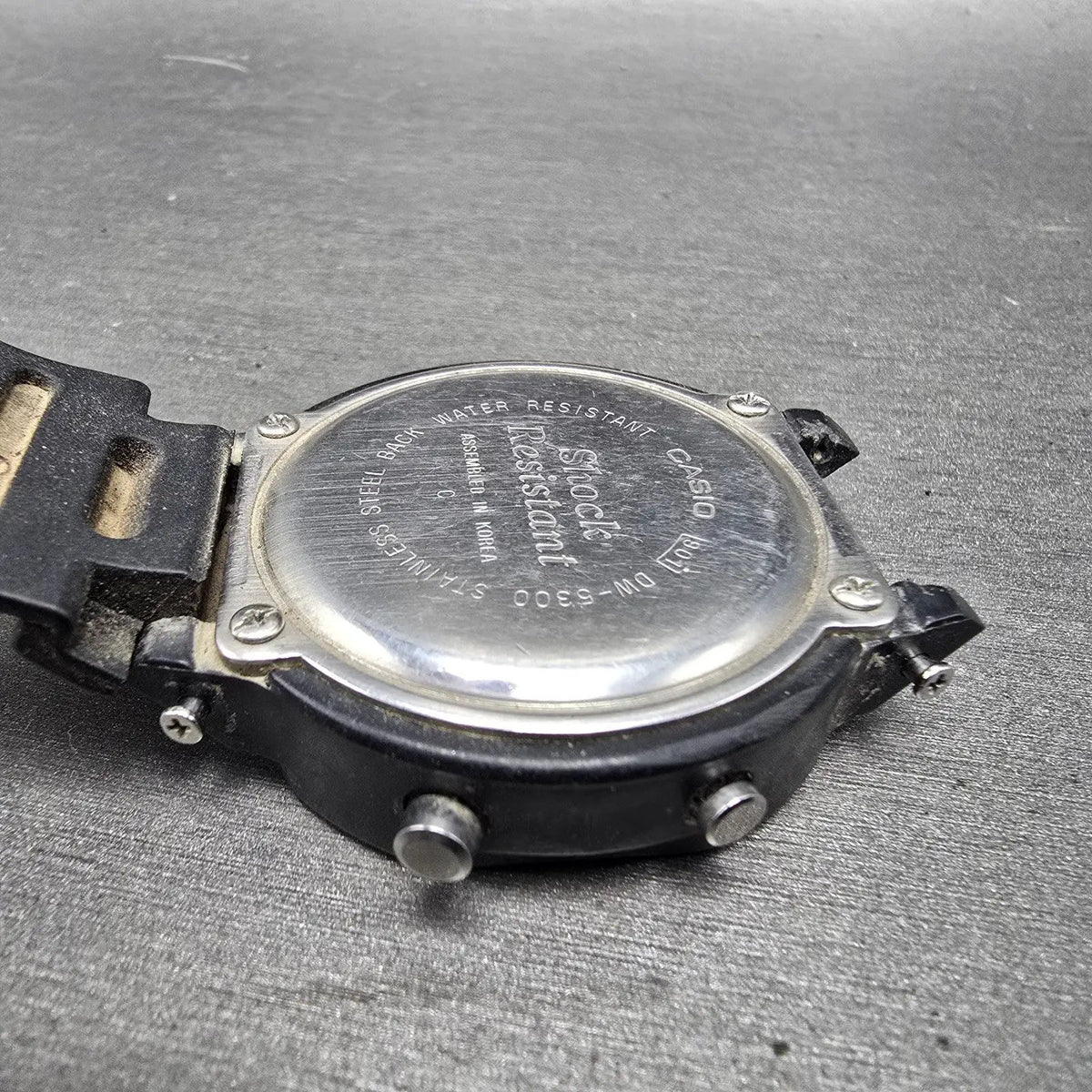 Casio G-Shock DW-5300 Watch Men 42mm Black Alarm Chronograph New Battery VTG7
