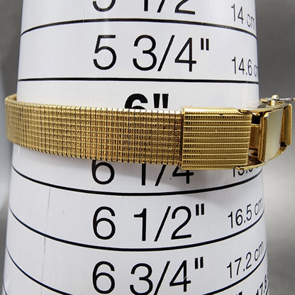 Seiko Watch Women 16mm champange Dial Gold Tone Octagon 2C20-5569 New Battery