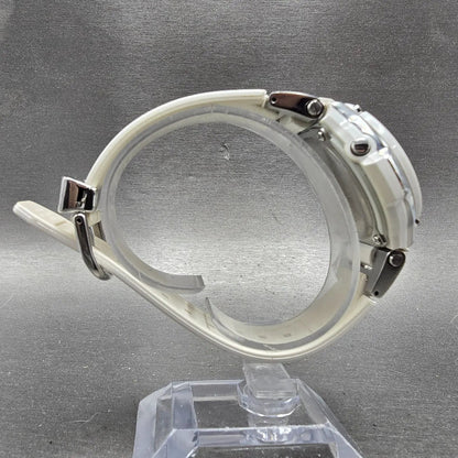 Casio Baby-G BGA-1400 Watch Women 41mm White Dial Silver Tone Round Works8