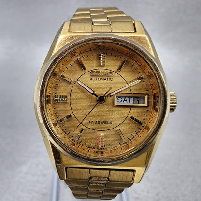 Seiko Automatic Watch Women 25mm Champagne Dial Gold Tone Daydate 42060469 PART2