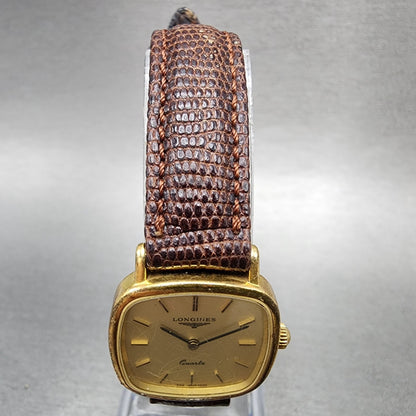 Longines Tank Watch Women 23mm Champagne Dial Gold Tone Rectangle New battery4