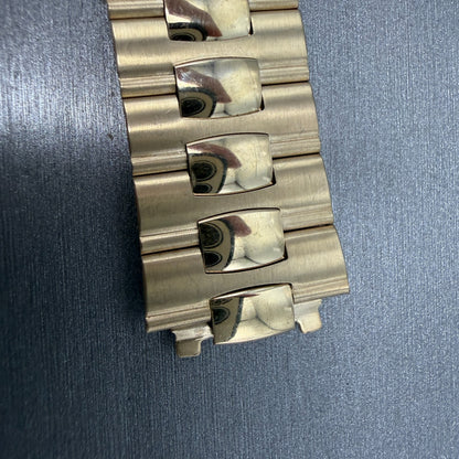 Seiko SQ Bracelet 20mm Stainless Steel Gold Tone Tri Folding Clasp Vintage Japan1