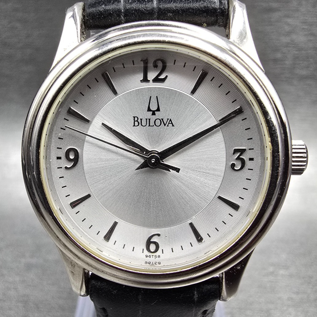 Bulova Watch Women 30mm Silver Dial Silver Tone Round 96T58 New Battery 89451