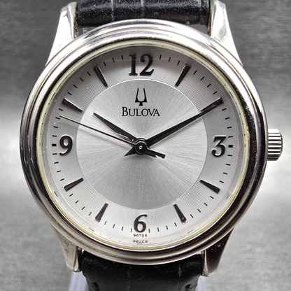 Bulova Watch Women 30mm Silver Dial Silver Tone Round 96T58 New Battery 89451