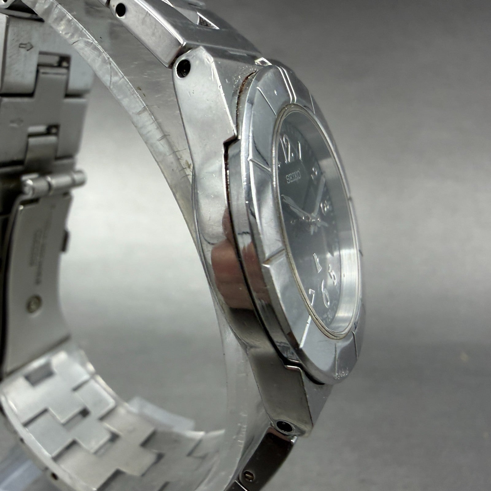 Seiko Watch Women 28mm Black Dial Silver Tone Date 7N82-0620  Lukia  New Batt TH3