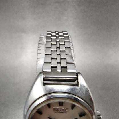 Seiko Automatic Watch Women 24mm Silver Dial Silver Tone Daydate 2706-0080 Runs