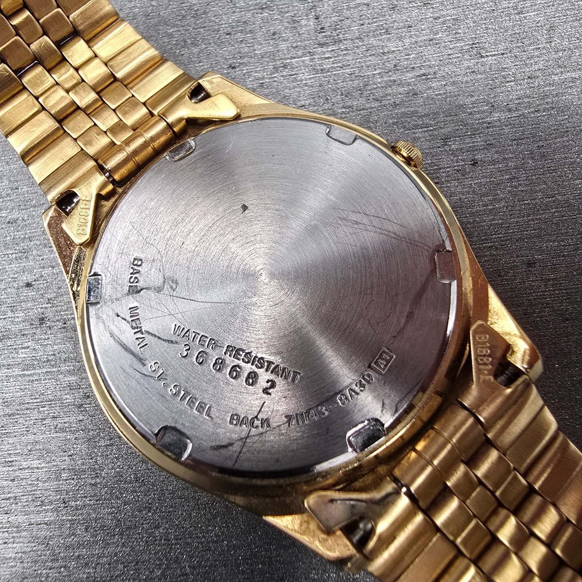 Seiko Railroad Approved Watch Men 35mm White Dial Gold Daydate 7N43-8A39 New Bat12