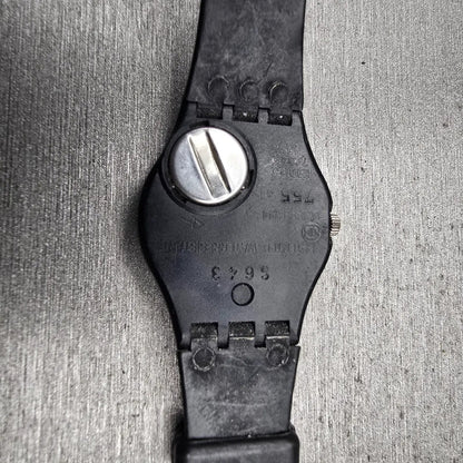 Swatch Lady Chelsea Watch Women 25mm Black Dial Black Tone Round LB112 New Batt10