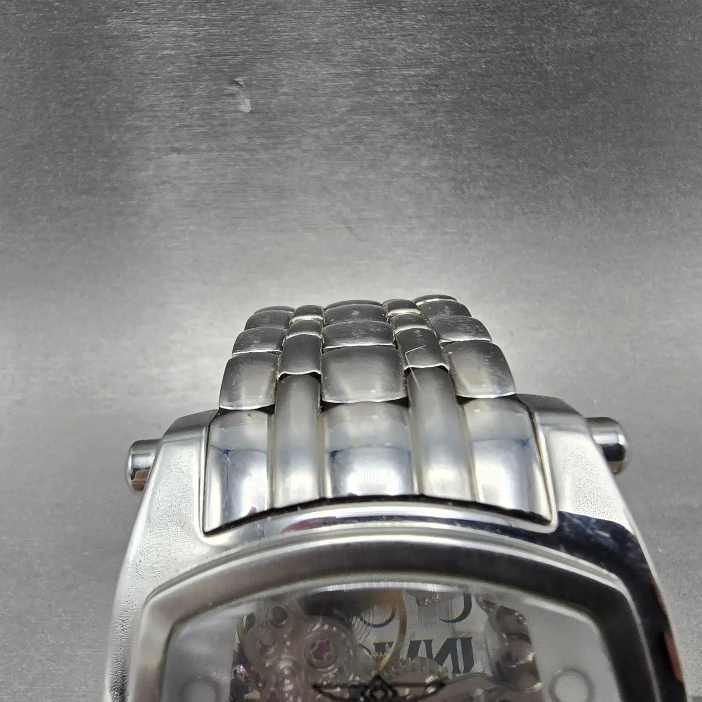 Invicta Lupha Watch Men 48mm Skeleton Dial Silver Tone Manual Wind 1252 Runs4