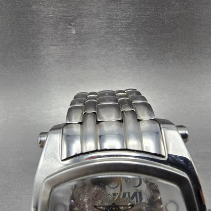 Invicta Lupha Watch Men 48mm Skeleton Dial Silver Tone Manual Wind 1252 Runs4