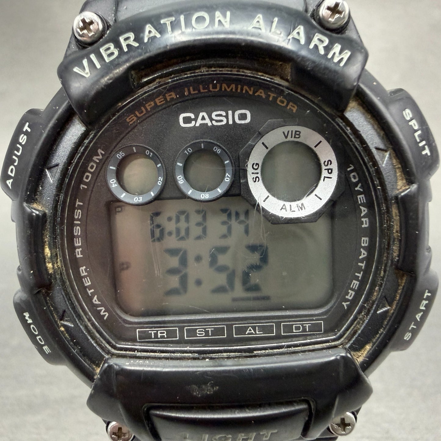 Casio W-735H Watch Men 45mm Digital Black Vibration Alarm Chrono New Battery LKG1