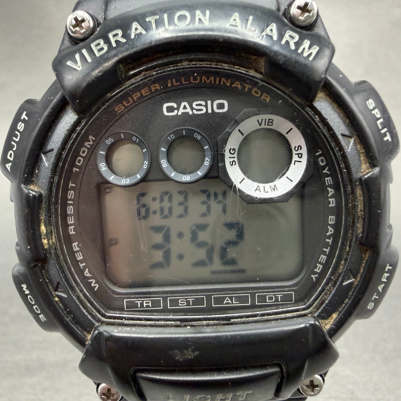 Casio W-735H Watch Men 45mm Digital Black Vibration Alarm Chrono New Battery LKG1