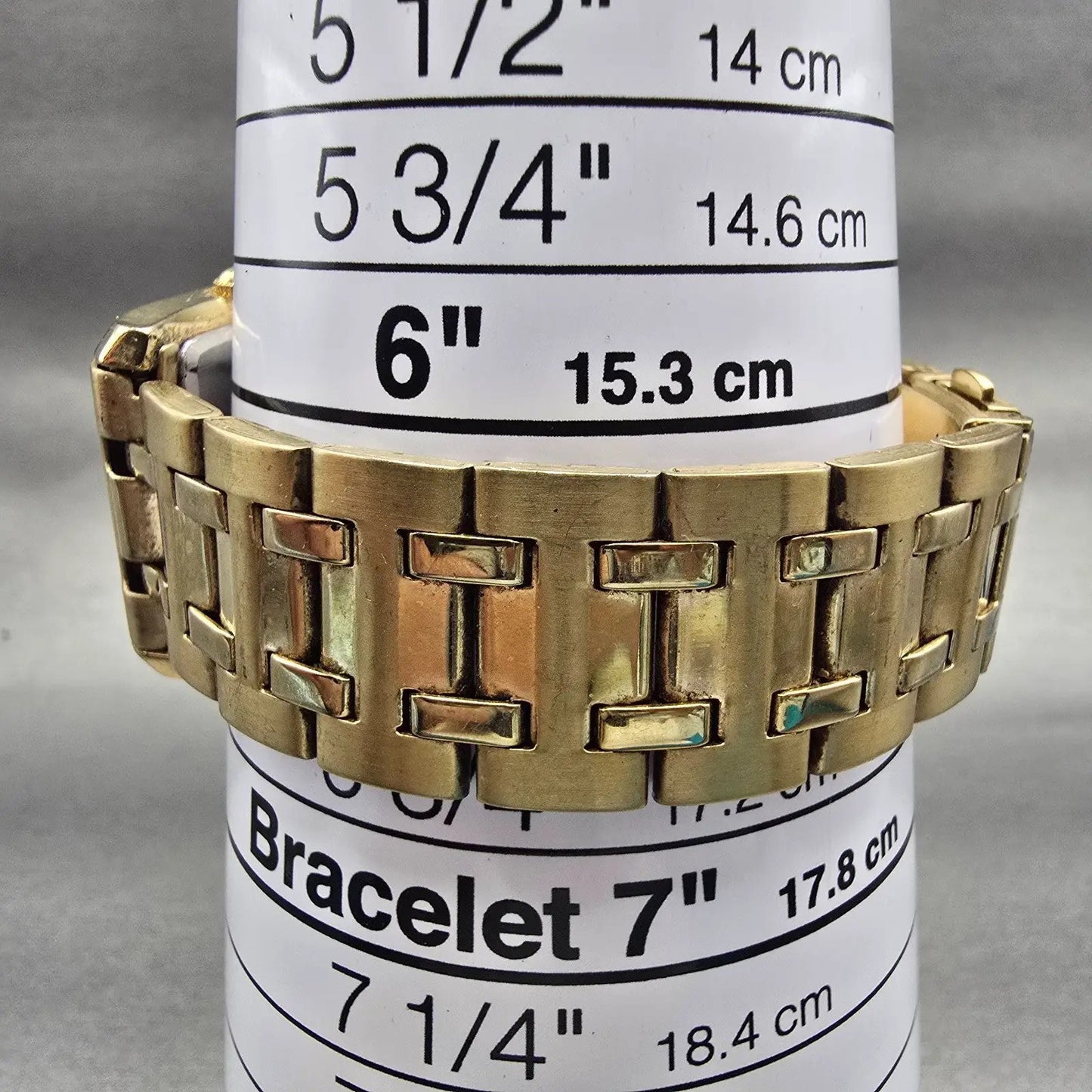 Citizen Watch Men 25mm Gold Dial Gold Tone Daydate Rectangle 1002-S99299 New Bat9