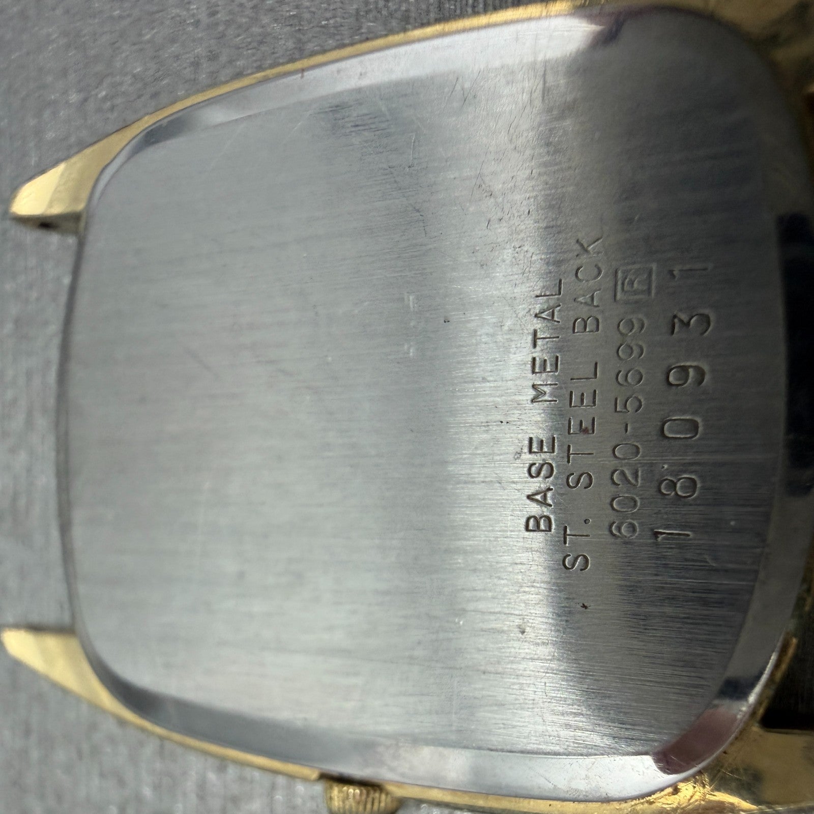 Seiko Watch Men 28mm Champagne Dial Gold Tone Rectangle 6020-5699 PARTS Vintage7