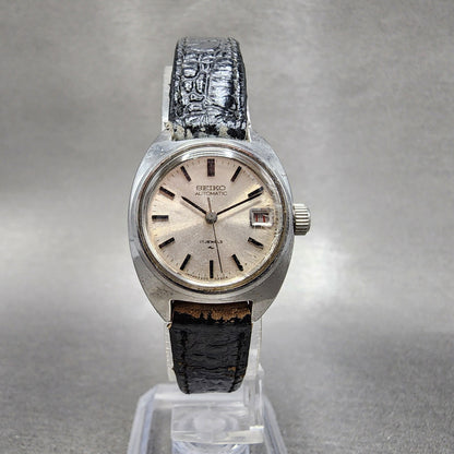 Seiko Automatic Watch Women 23mm White Dial Silver Tone Date 22050050 Runs5