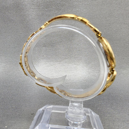 Bucherer Q Watch Women 19mm Red Dial Gold Tone Oval 980.599 New Battery8