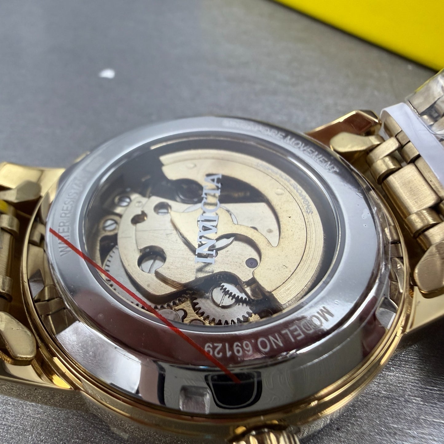 Invicta Objet D Art Watch Men 41mm Skeleton Dial Gold Tone Automatic 691296