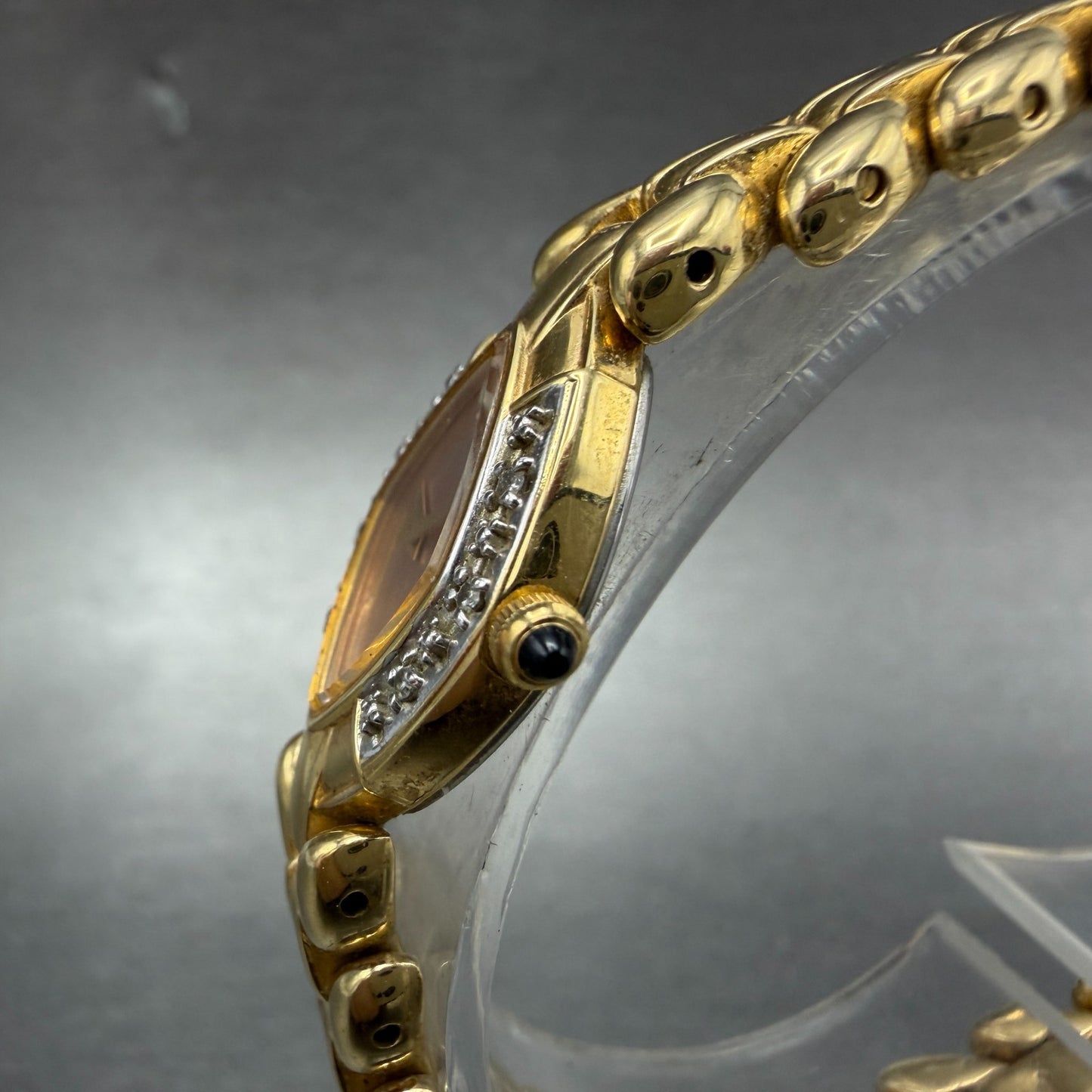 Seiko Watch Women 16mm Pink Dial Gold Tone Vintage 2E20-7059 New Battery2