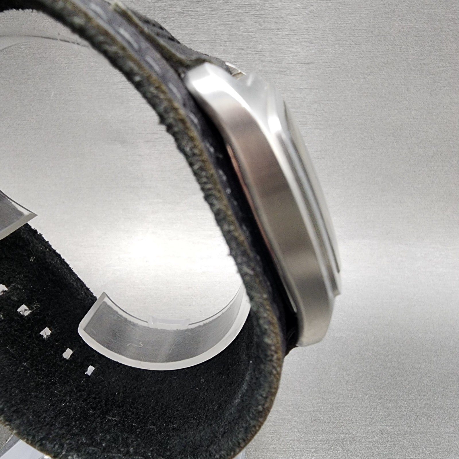 Fossil Watch Men 38mm Gray Dial Silver Tone Date Rectangle JR1054 New Battery3