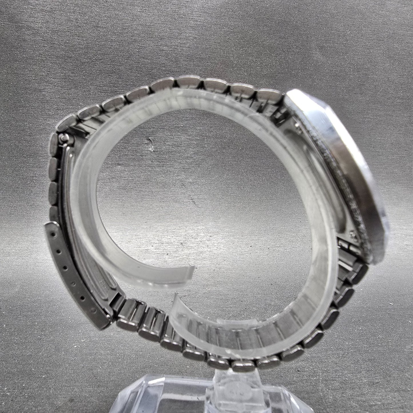 Casio B612W Watch Men 35mm Digital Silver Tone Date Hexagon New Battery 695 VTG8