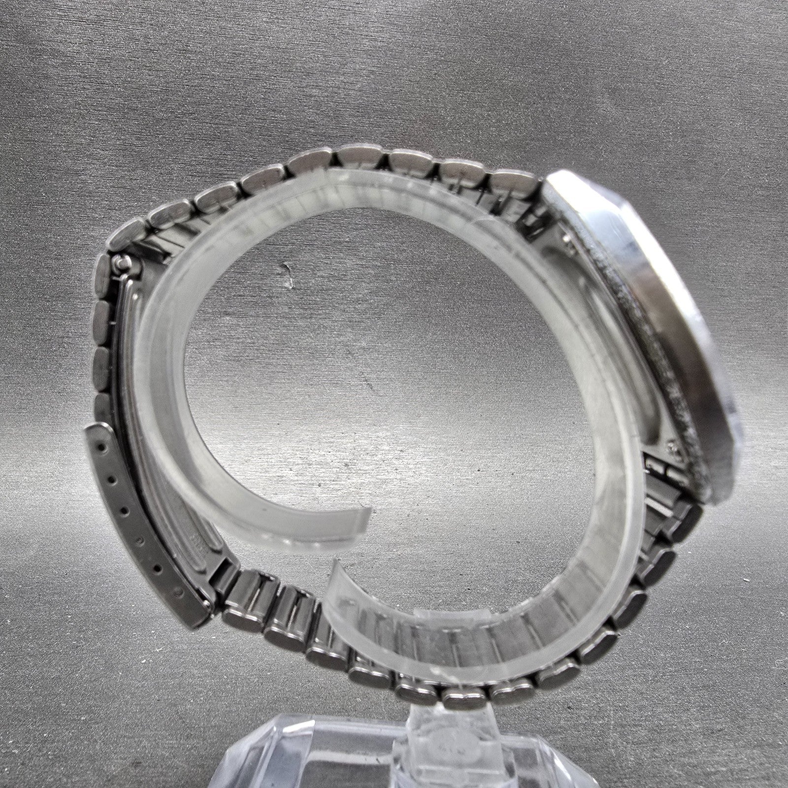 Casio B612W Watch Men 35mm Digital Silver Tone Date Hexagon New Battery 695 VTG8