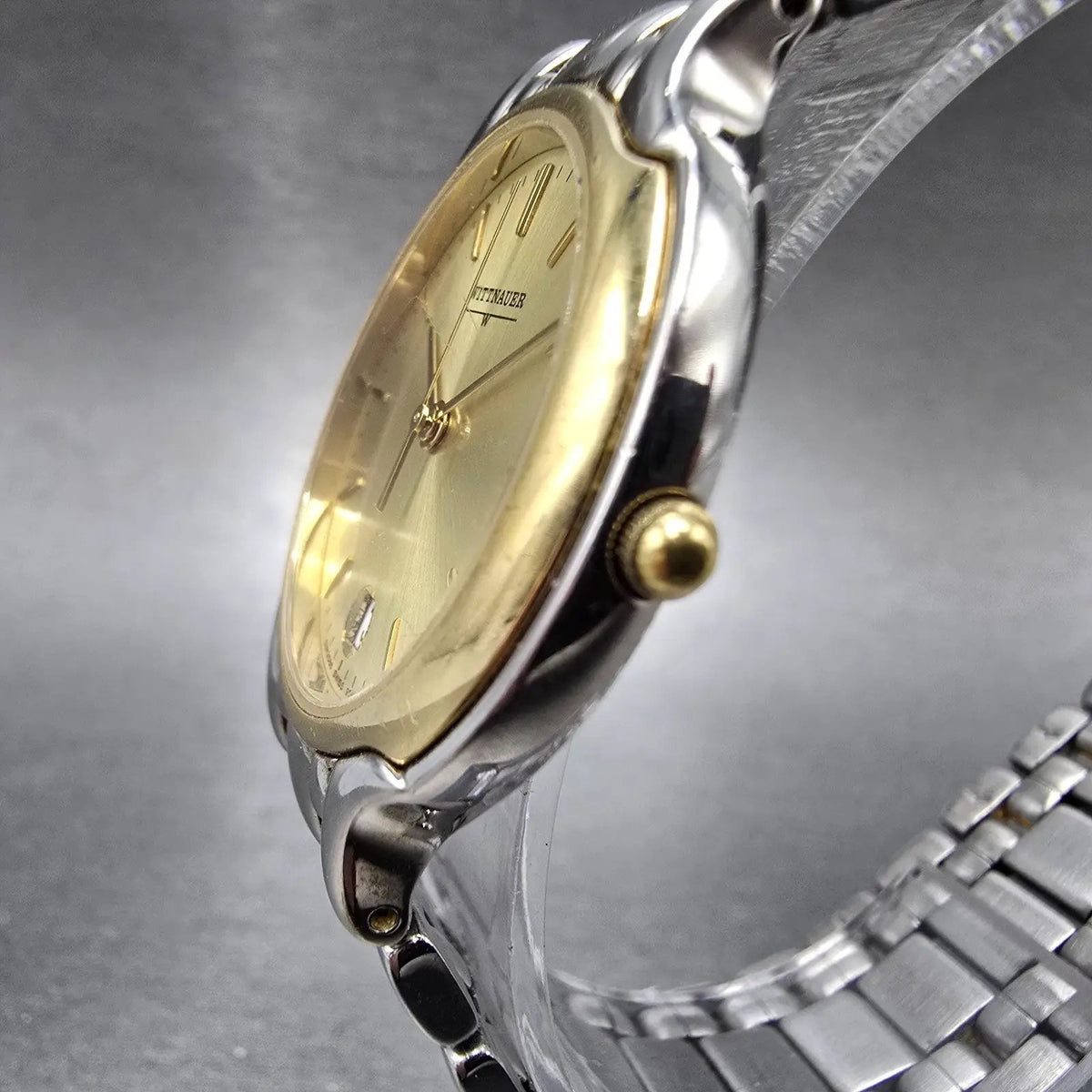 Wittnauer Watch Men 32mm Champagne Dial Two Tone Date SW2586 9554 PARTS3