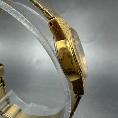 Seiko Watch Women 19mm White Dial Gold Tone Round V401-1819 New Battery Vintage3