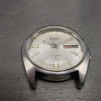 Seiko Automatic Watch Men 38mm Silver Dial Silver Tone Daydate 70098049 PARTS3