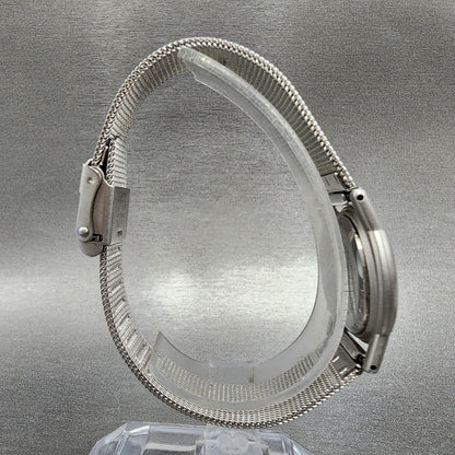 Skagen Watch Women 25mm Blue Dial Silver Tone Round Mesh band P4SSN New Battery8