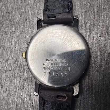 Seiko Watch Women 25mm Black Dial Black Tone Round 1N00-0C99 New Battery Vintage10