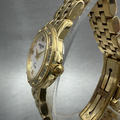 Raymond Weil Tango Watch Women 22mm MOP Dial Gold Plated Diamond Bezel New Bat2