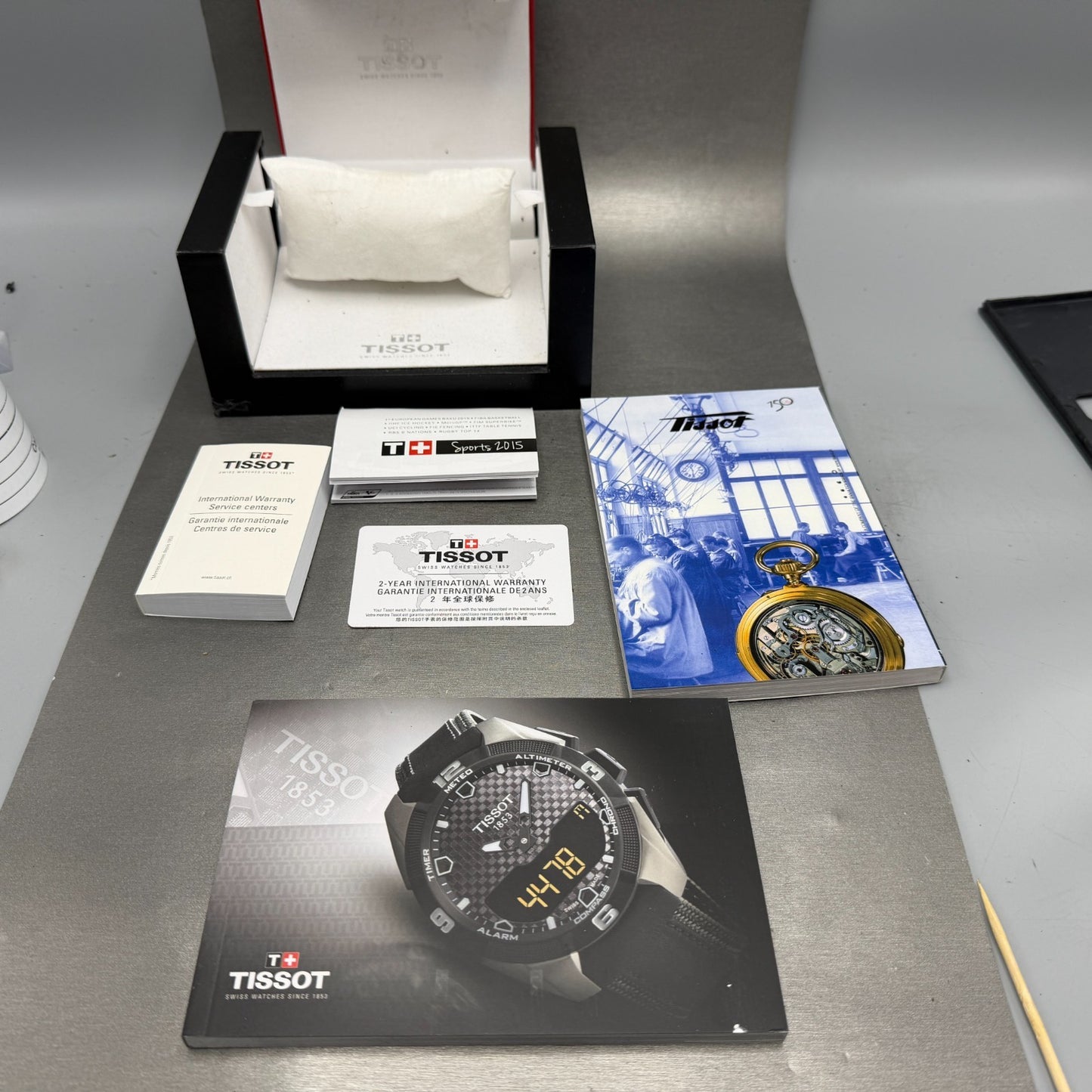 Tissot Automatic III Watch Men 39mm Black Dial Steel Daydate Round Runs W/Box12