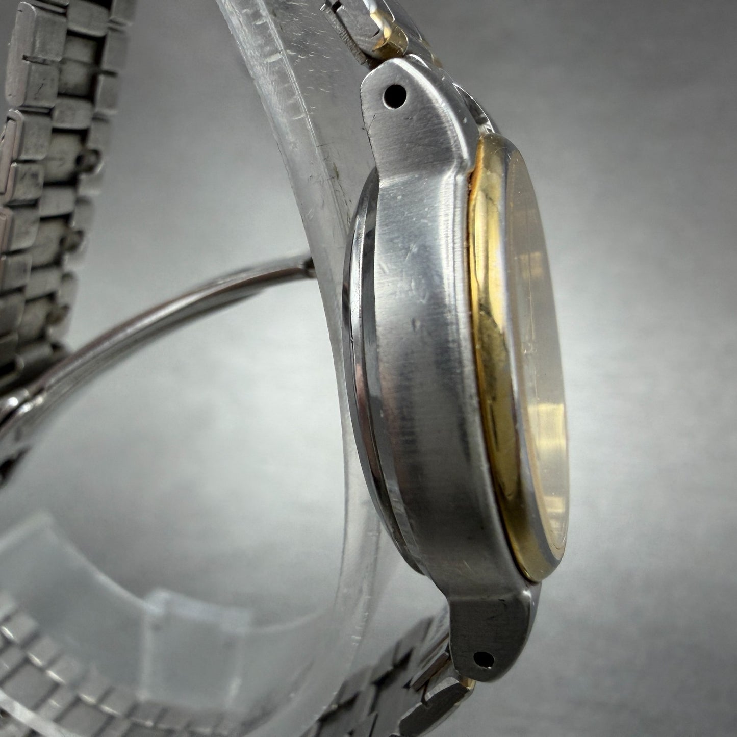 Casio Argent Watch Women 25mm Silver Dial Two Tone Date Round LTW-59 New battery3