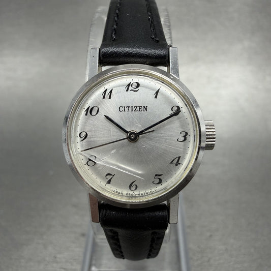 Citizen Watch Women 20mm Silver Dial Silver Tone Round Manual Wind Runs VTG0