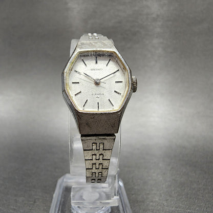 Seiko Watch Women 19mm Silver Dial Silver Tone Manual Octagon 11043390 Runs6