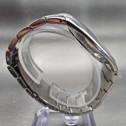 Skagen Laurits Watch Men 38mm Gray Dial Silver Tone Daydate 531XLSXM1 New Batt7