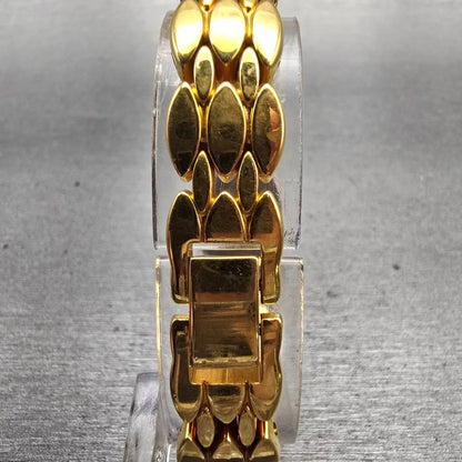 Seiko Watch Women 16mm White Dial Gold Tone Oval Y150-5P00 New Battery Vintage7
