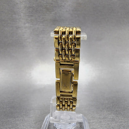 Seiko Watch Women 19mm White Dial Gold Tone Round V401-0289 New Battery