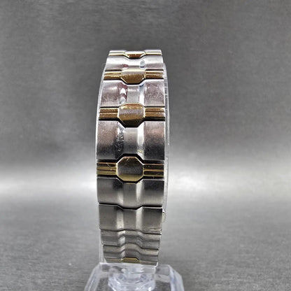 Citizen Eco-Drive Watch Women 25mm White Dial Two Tone Date Diamond Bezel Works7