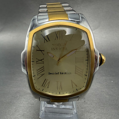 Invicta Lupah Watch Men 47mm Champagne Dial Two Tone Rectangle 15190 New battery0