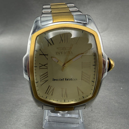 Invicta Lupah Watch Men 47mm Champagne Dial Two Tone Rectangle 15190 New battery0