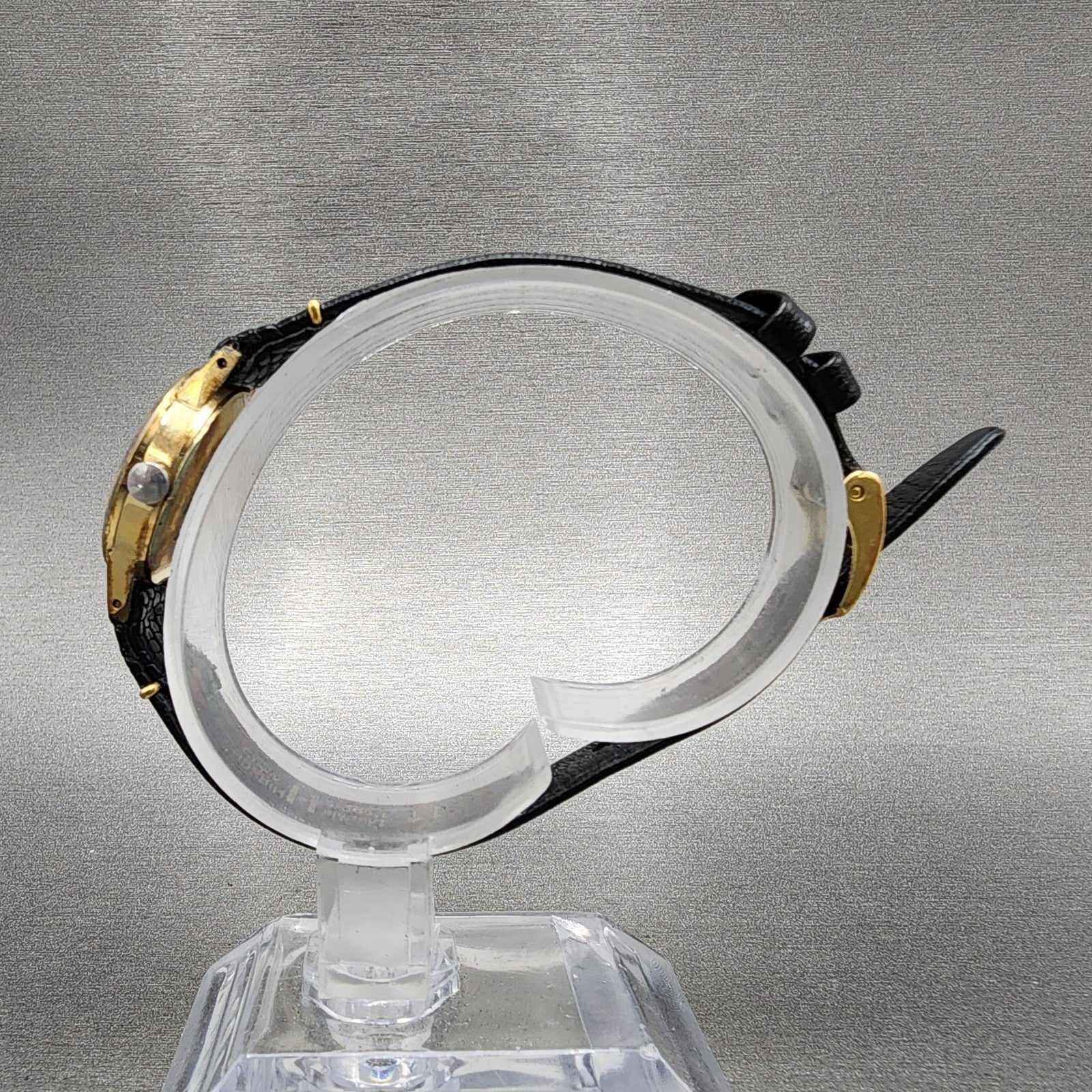 Orient Watch Women 21mm Gold Dial Gold Plated Round Leather New Battery VTG6