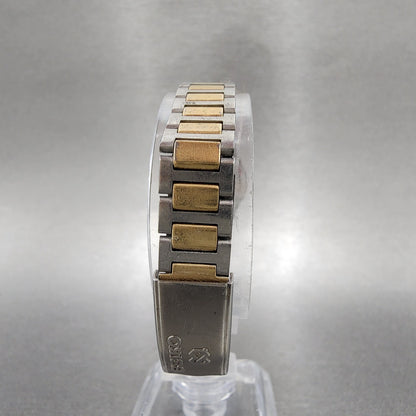 Seiko SQ Watch Women 23mm Black Dial two Tone Daydate 85230049 New Battery8